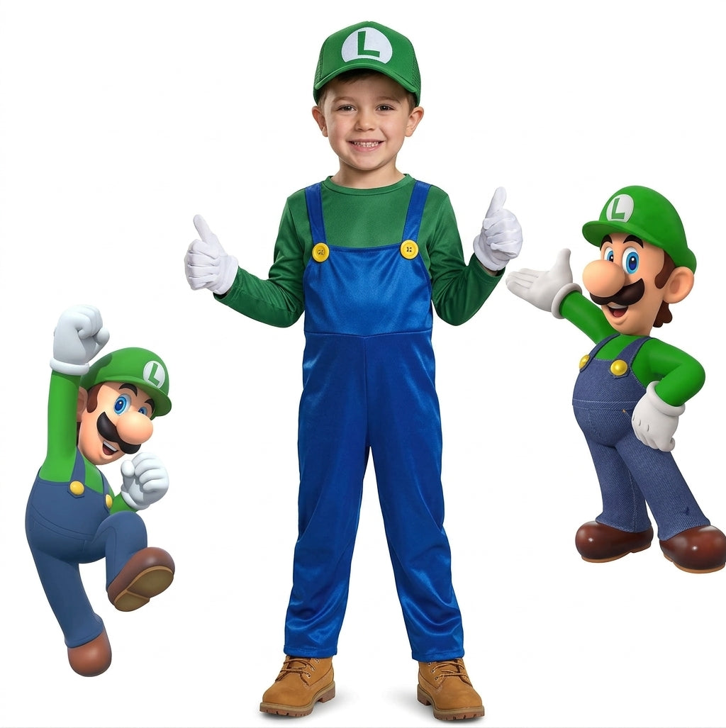 Disfraz Niño Luigi Bros